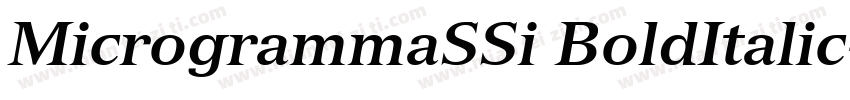MicrogrammaSSi BoldItalic字体转换
